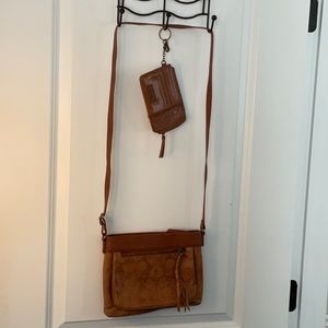 Sak Crossbody Tobacco Floral Purse and Wallet